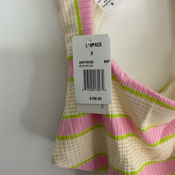 L*space Striped Kylie One Piece Swimsuit size S - Picture 2 of 11